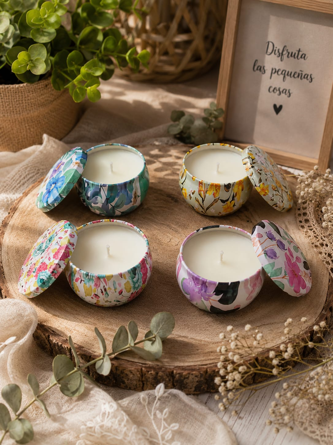 Vela Mini · Lata Floral